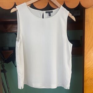 Eileen Fisher Women's Cream Sleeveless Blouse